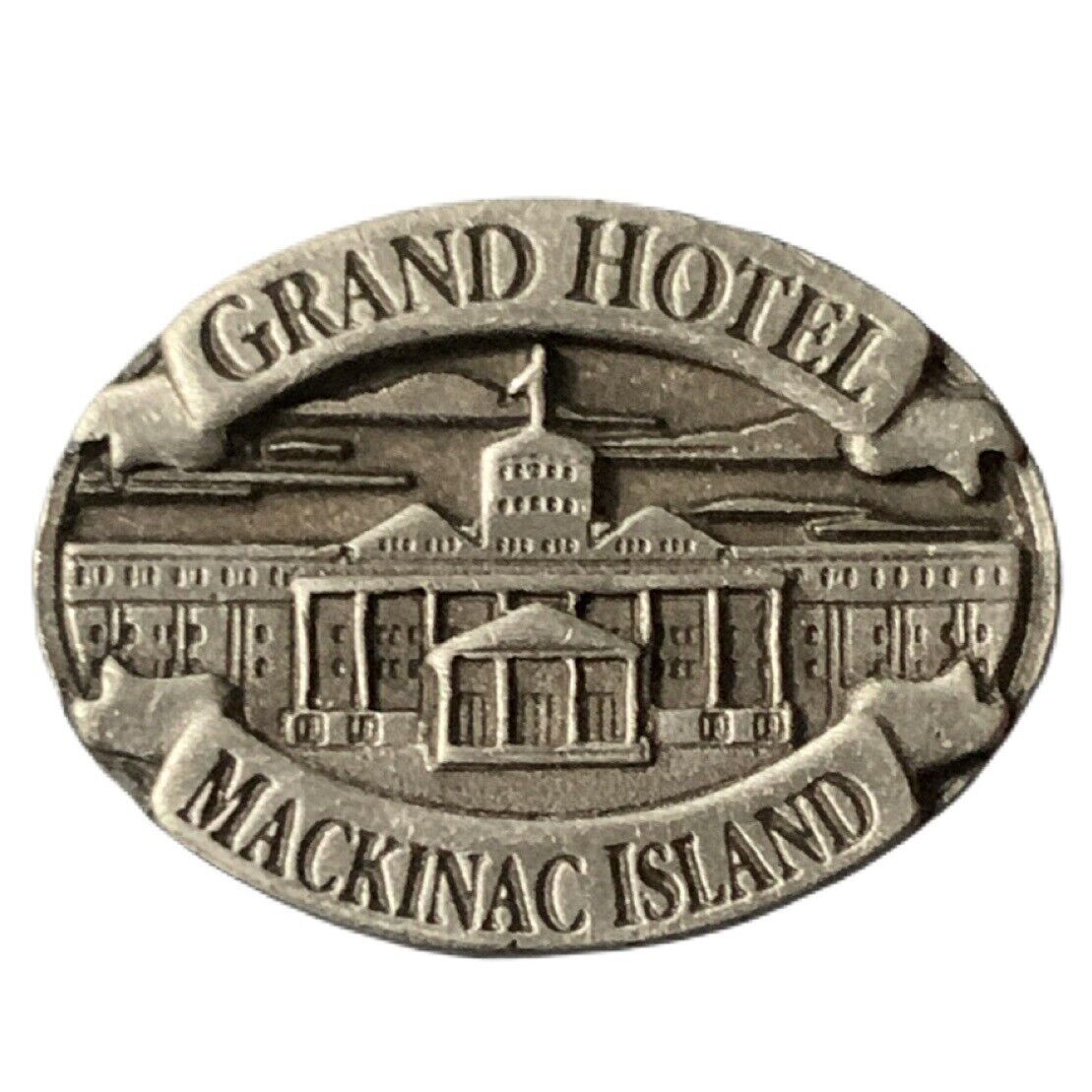 Grand Hotel Mackinac Island Scenic Pewter Travel Souvenir Pin
