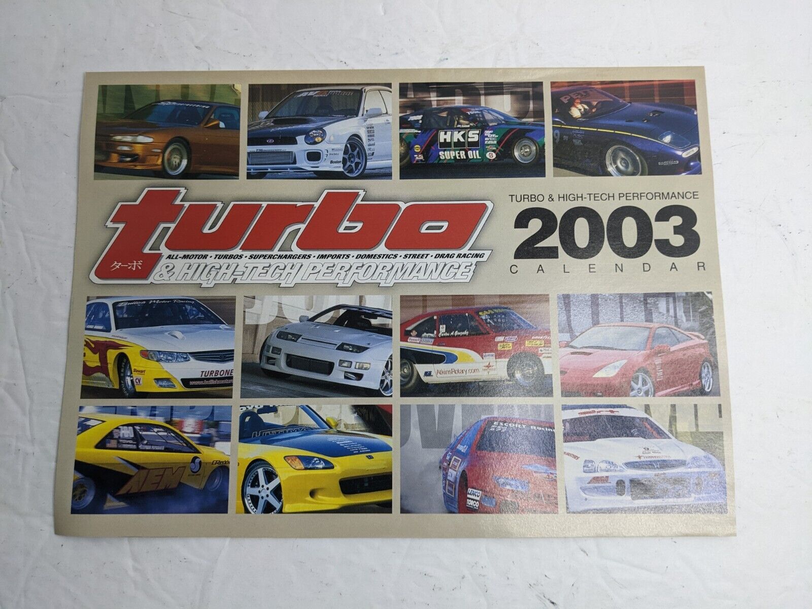 2003 Turbo Magazine Pinup Calendar USED 