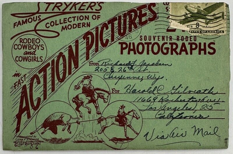 (Number One) 1946 Postcard Folder (22 Cards)Stryker's Action Pictures Rodeo
