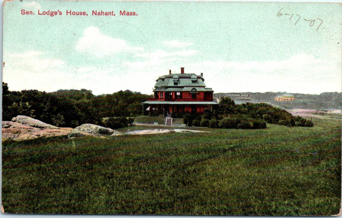 1900s MA Postcard Senator Lodge's House Nahant Mass Lodge 