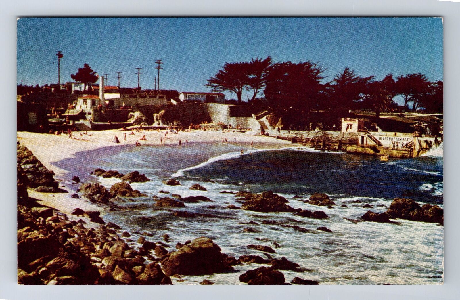 Pacific Grove CA-California, Pacific Grove Beach, Surf and Sand Vintage Postcard