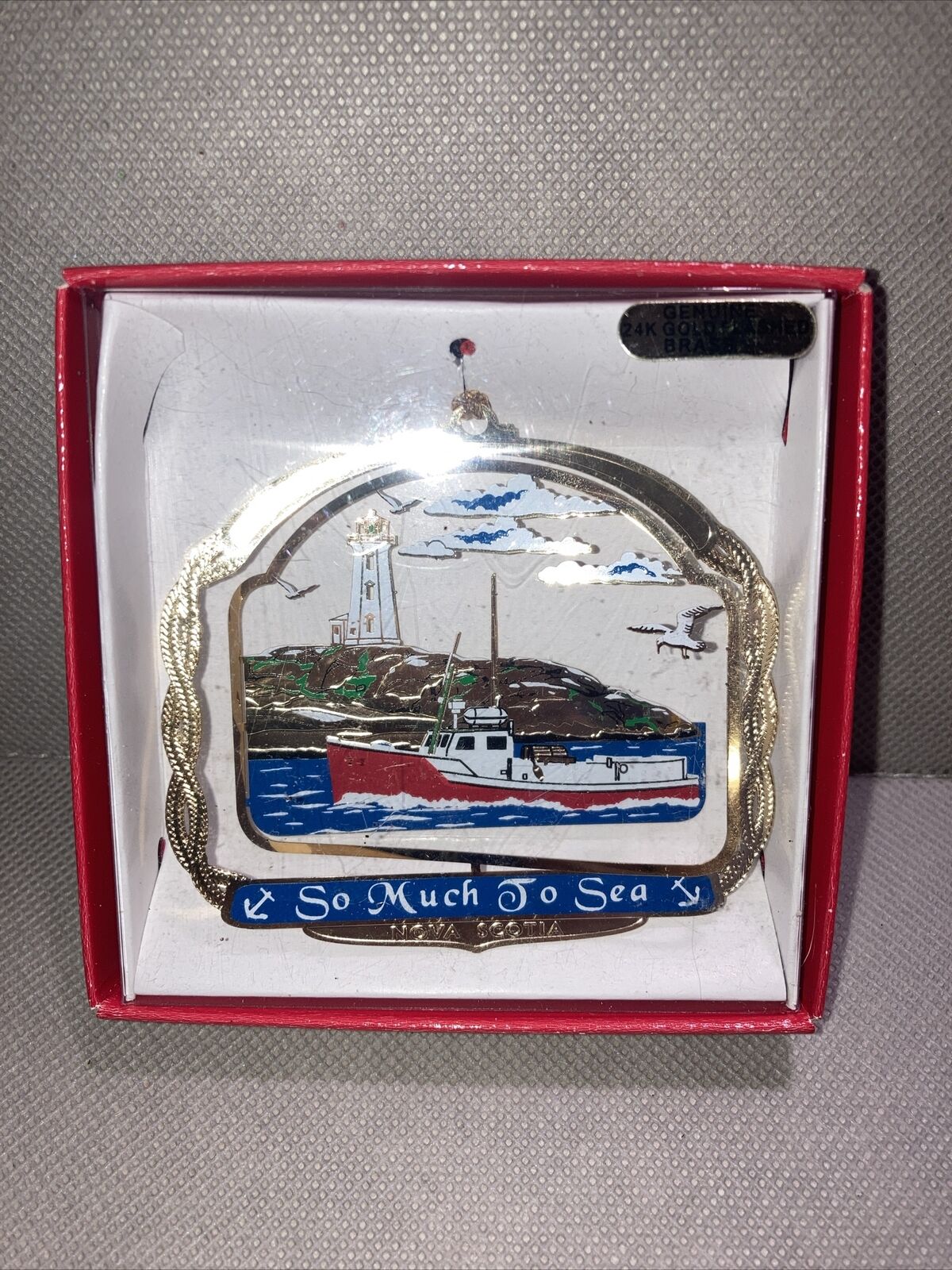 Nation’s Treasures 24K Gold Flashed Brass Nova Scotia Ornament So Much To Sea