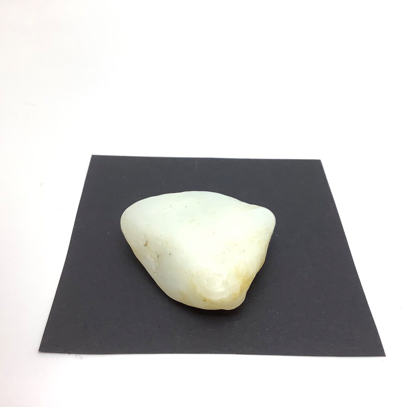 Hotan White Nephrite Jade Pebble Gem Stone Hetian Khotan River China #50
