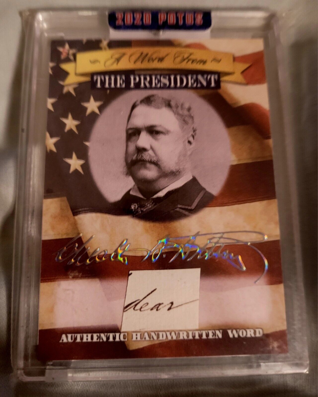 2020 POTUS WORD FROM THE PRESIDENT *CHESTER A ARTHUR* AUTHENTIC HANDWRITTEN WORD