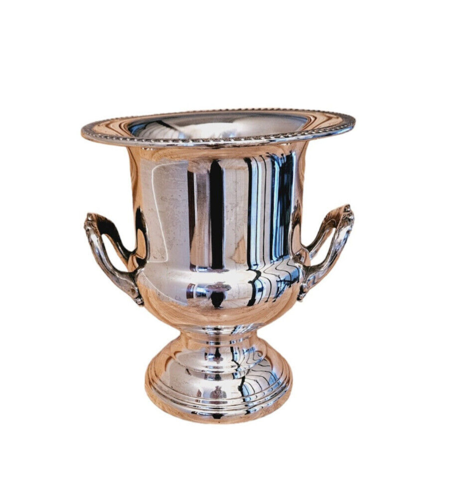 Vintage Leonard Silver Plate Champagne Bucket, Trophy Shaped Ice Bucket