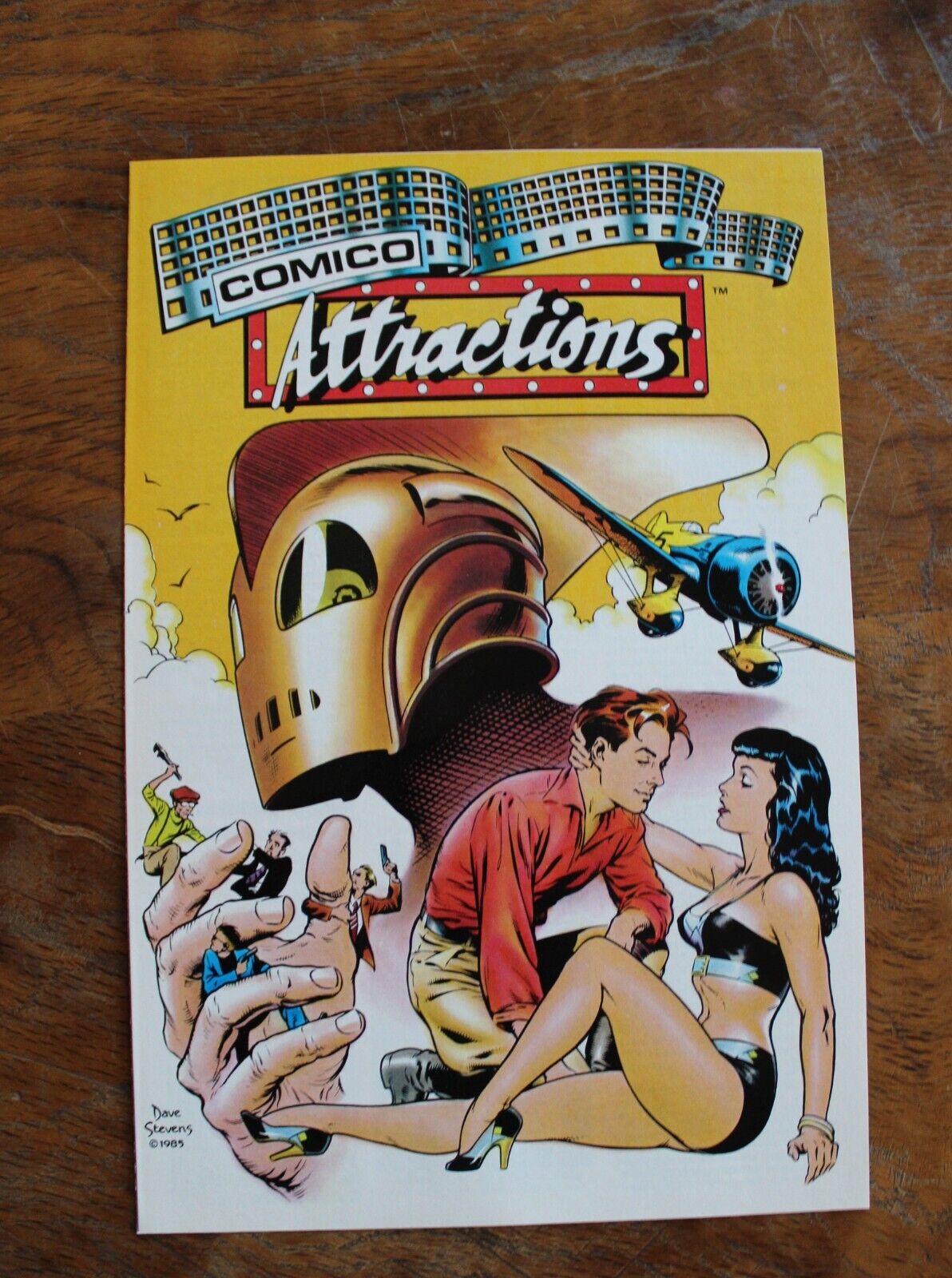 1987 Rocketeer Comico Attractions Advertising Fold Out