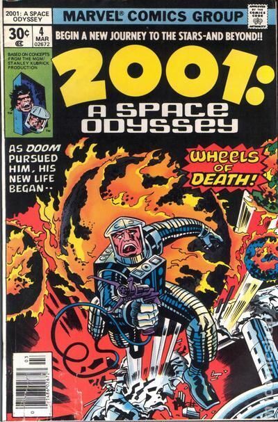 2001 A Space Odyssey #4 VG+ 4.5 1977 Stock Image Low Grade