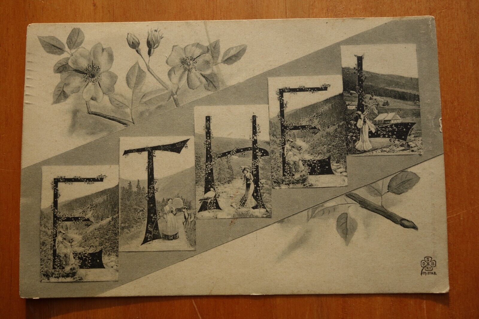 ETHEL - name postcard pmk 1908