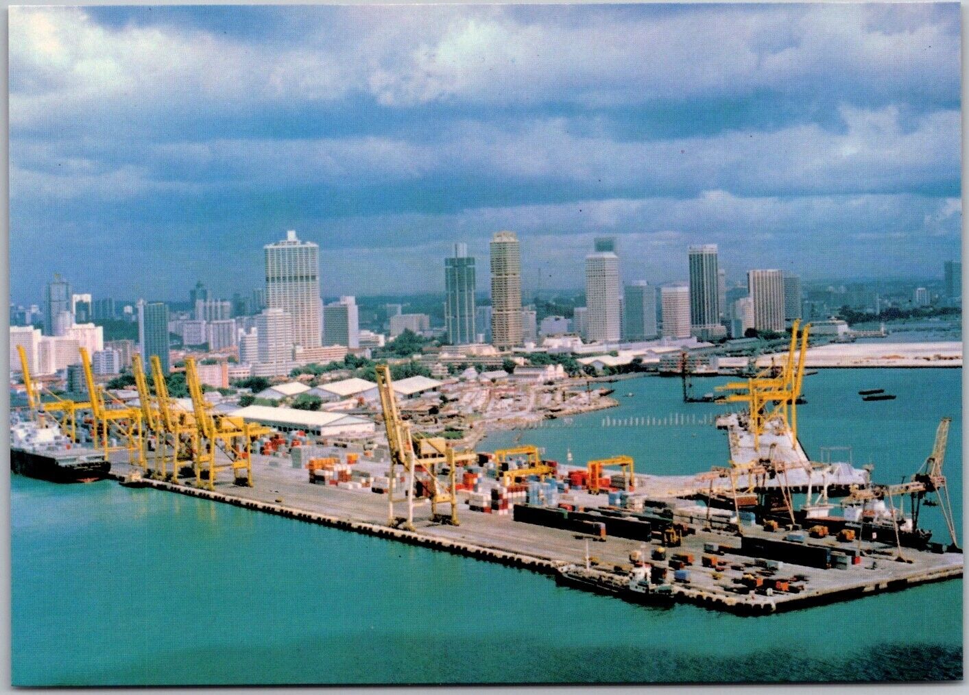 Postcard: Container Port Terminal, Singapore - Industrial Port Scene A73-2