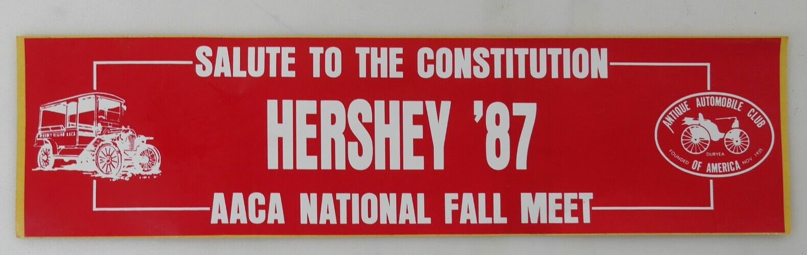 1987 Antique Automobile Club of America Hershey '87 Sticker National Fall Meet