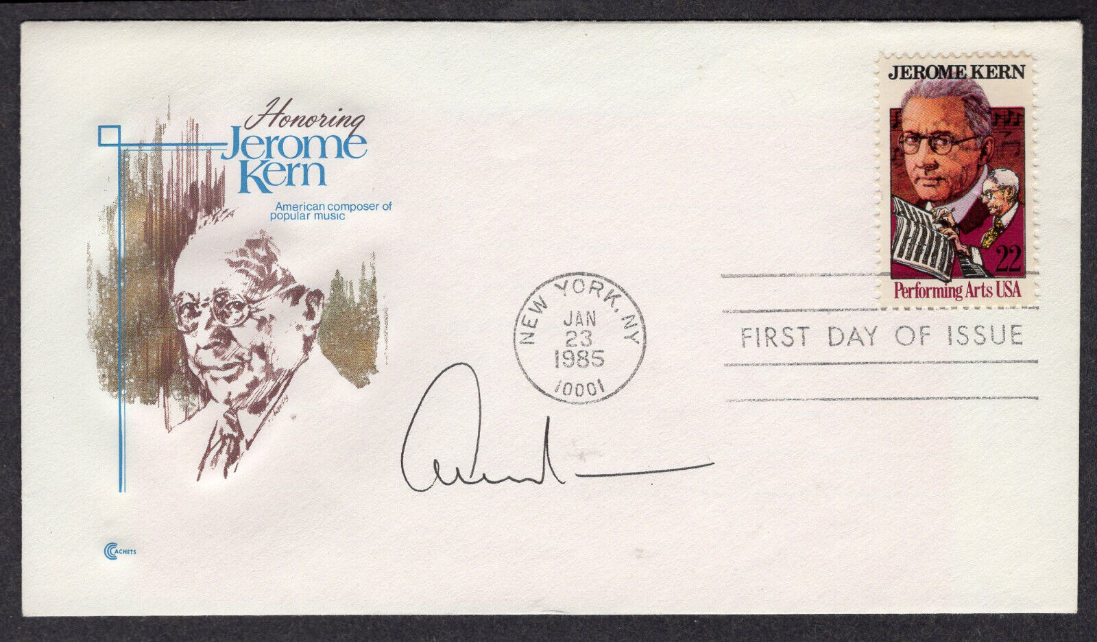 American Playwright EDWARD ALBEE Autograph on 1985 Cover Craft Cachet FDC NR654