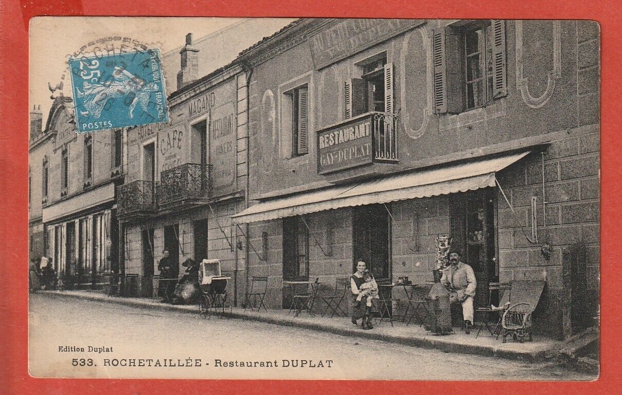CPA - ROCHETAILLEE - 42 - DUPLAT RESTAURANT - CAFE HOTEL MAGAND