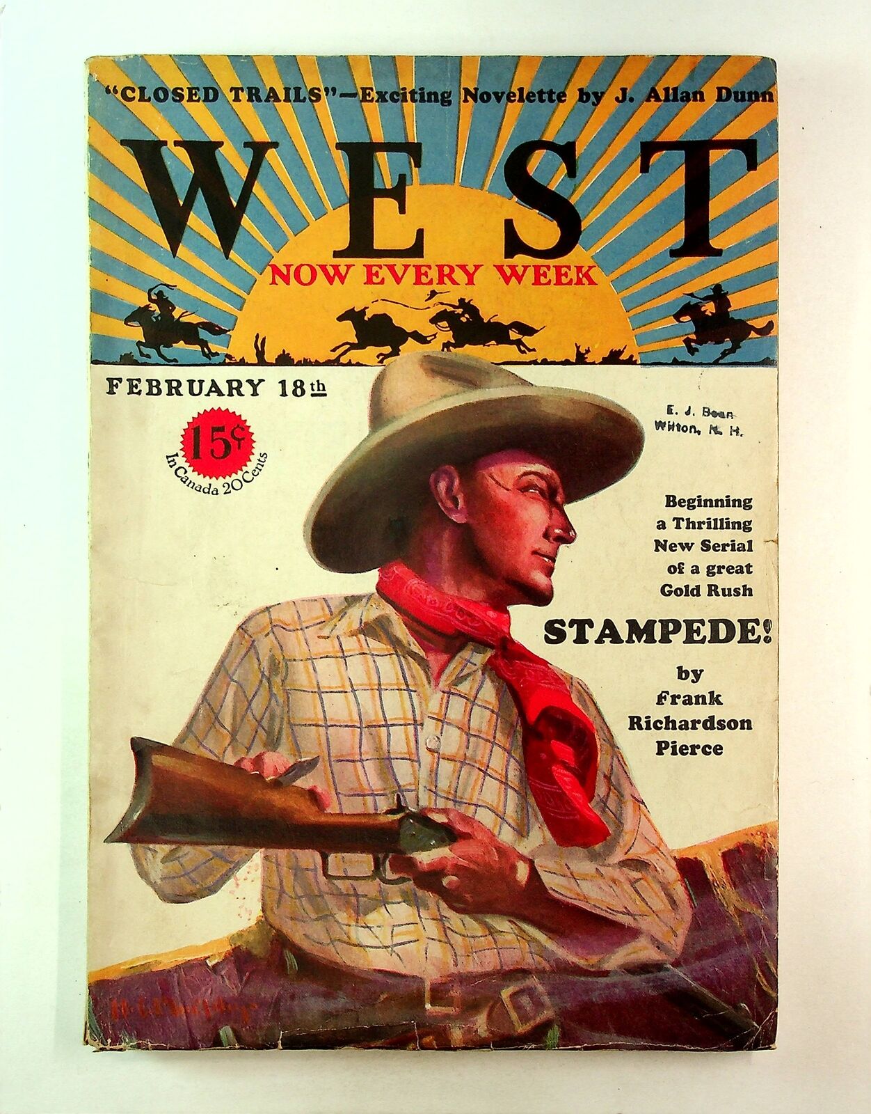 West Pulp Feb 18 1928 Vol. 12 #1 GD/VG 3.0