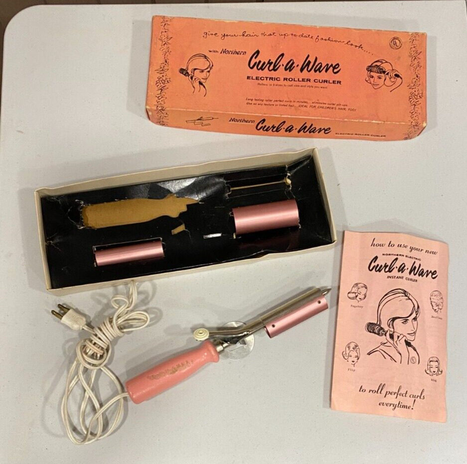 Vintage 1950\'s Northern Curl-a-Wave Electric Curling IRON~WORKS 