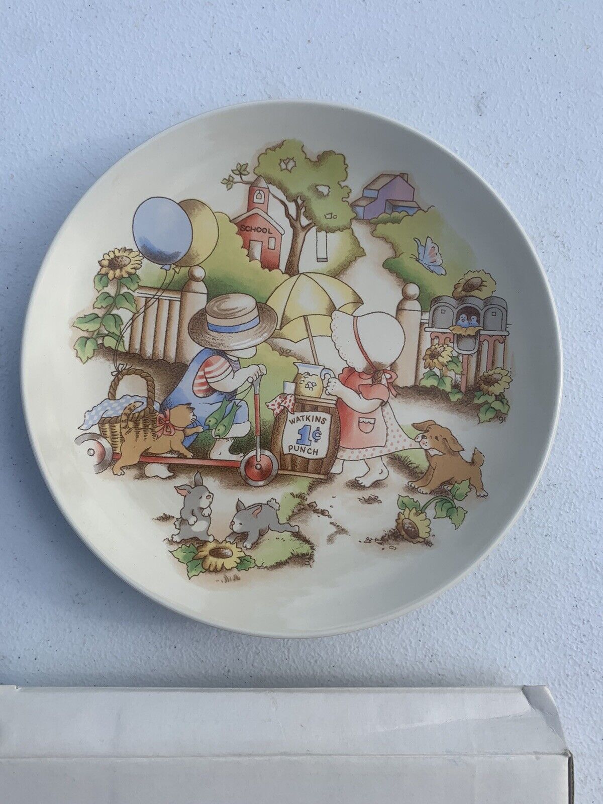 1991 Country Kids ~ Collector's Dessert Plate 