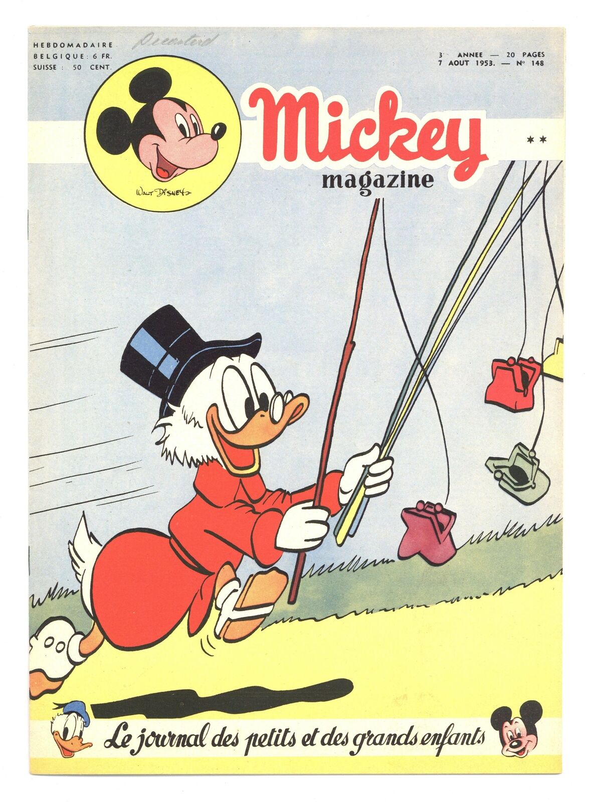 Mickey Magazine French Edition #148 VG/FN 5.0 1953