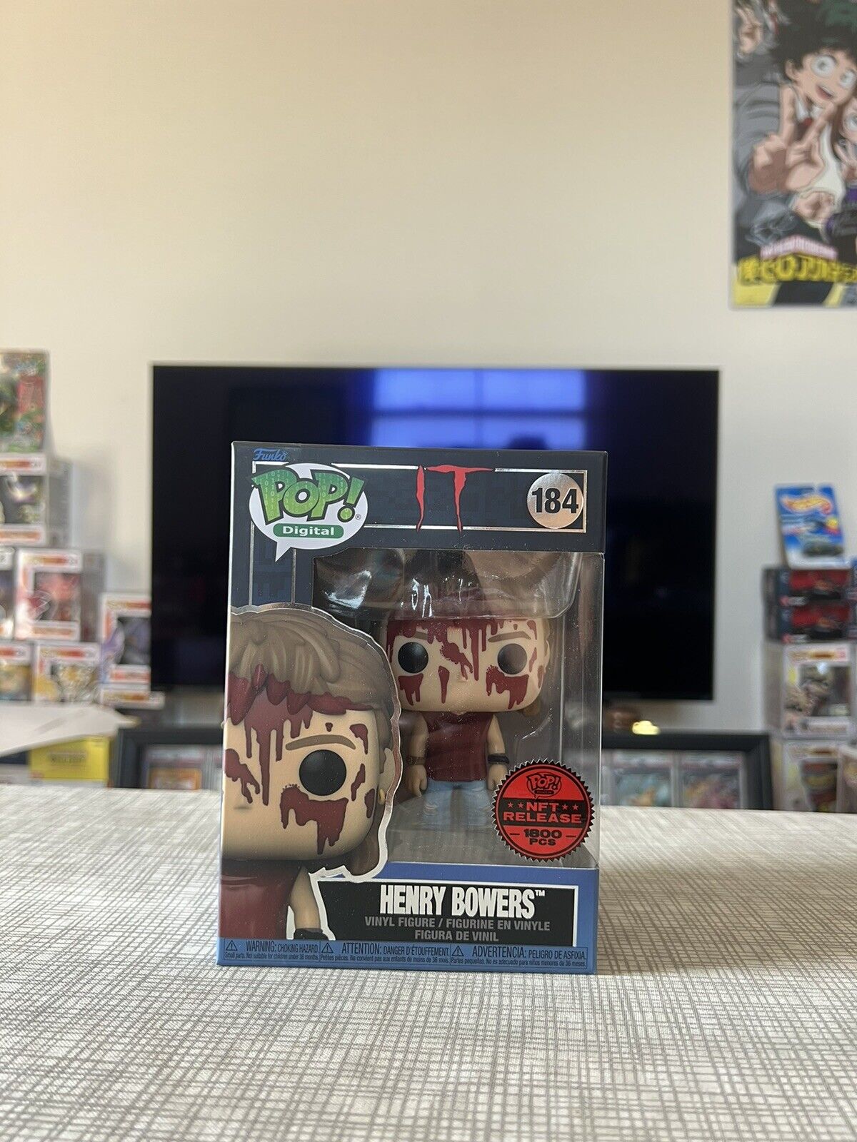 FUNKO POP #184 HENRY BOWERS BLOODY IT *LE 1800* N FT EXCLUSIVE W/ PROTECTOR