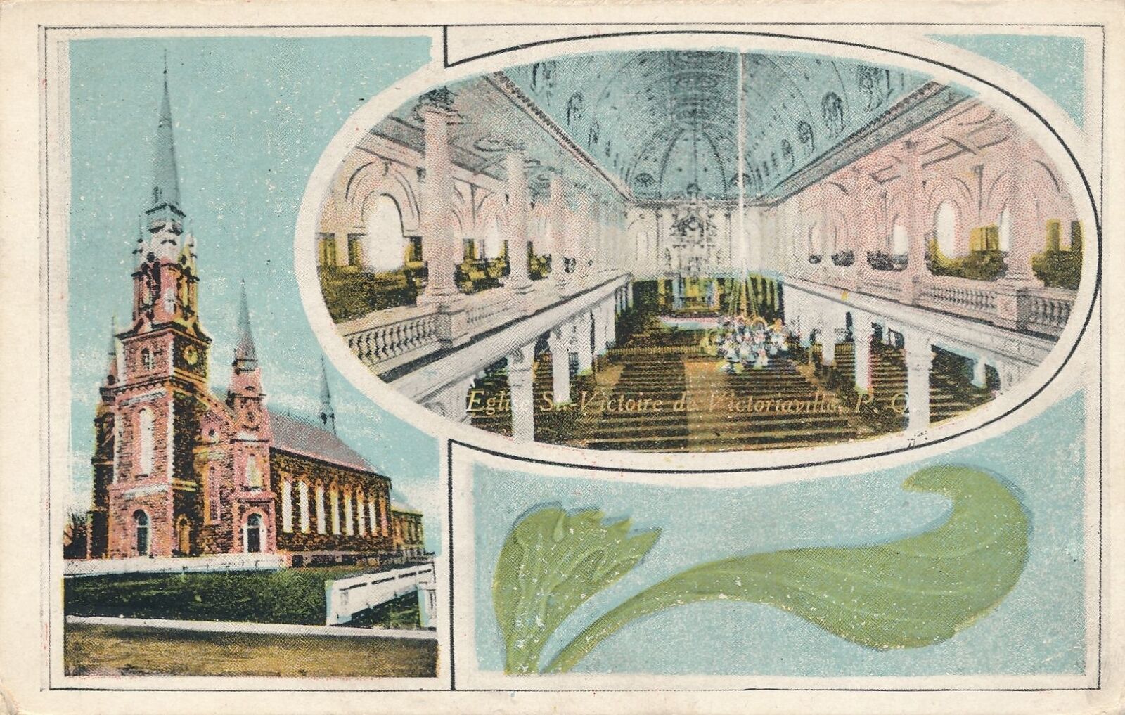VICTORIAVILLE QC - Eglise St. Victoire de Victoriaville Postcard - 1925