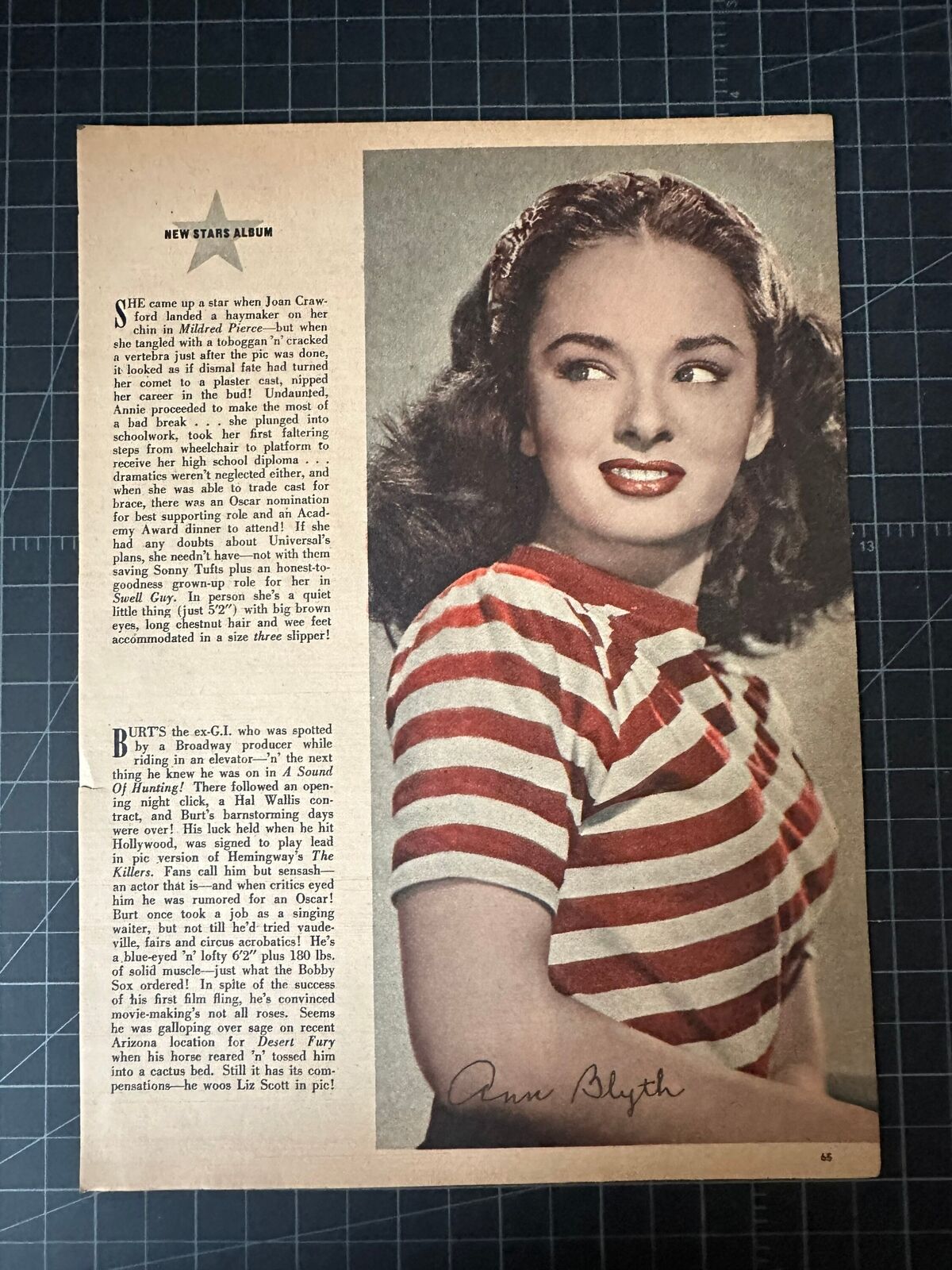 Vintage 1940s Ann Blyth Portrait