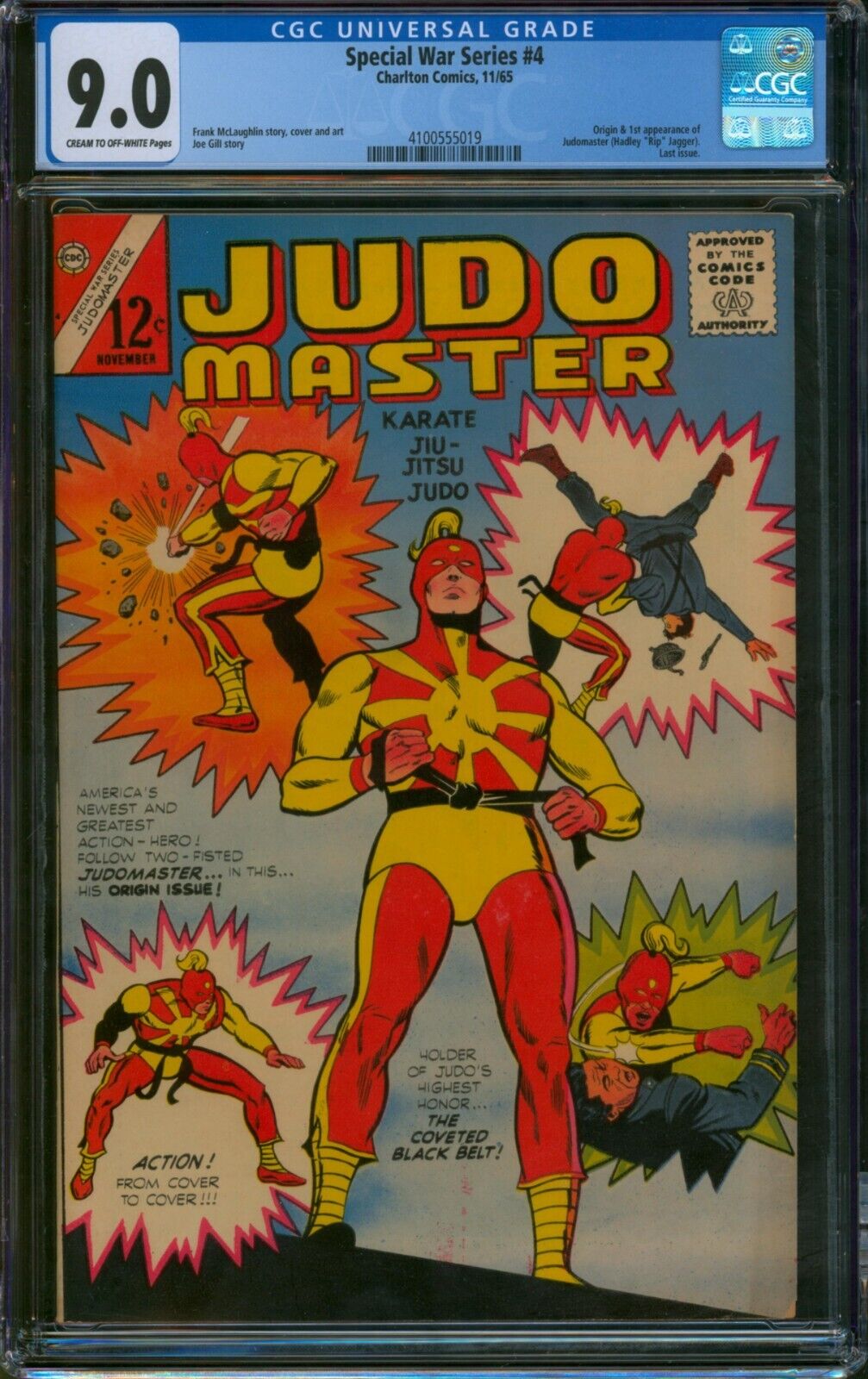 Special War Series #4 (1965) ⭐ CGC 9.0 ⭐ 1st JUDO-MASTER Peacemaker Charlton