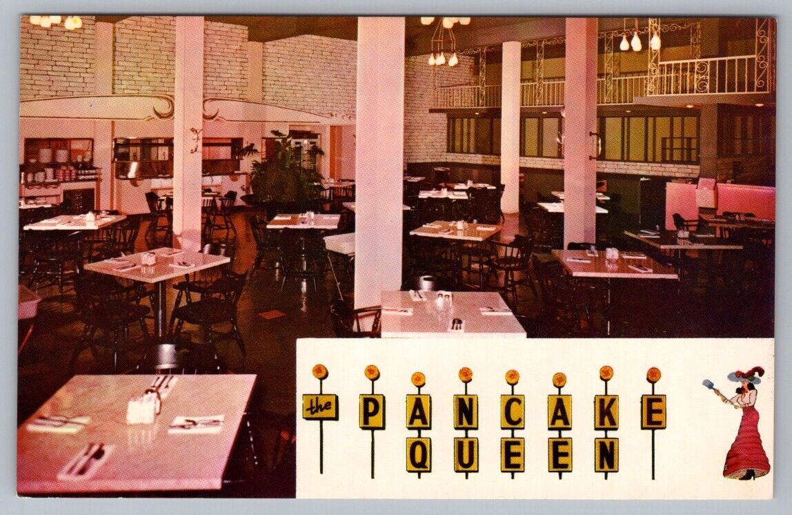 Postcard Oakland California The Pancake Queen Restaurant Interior