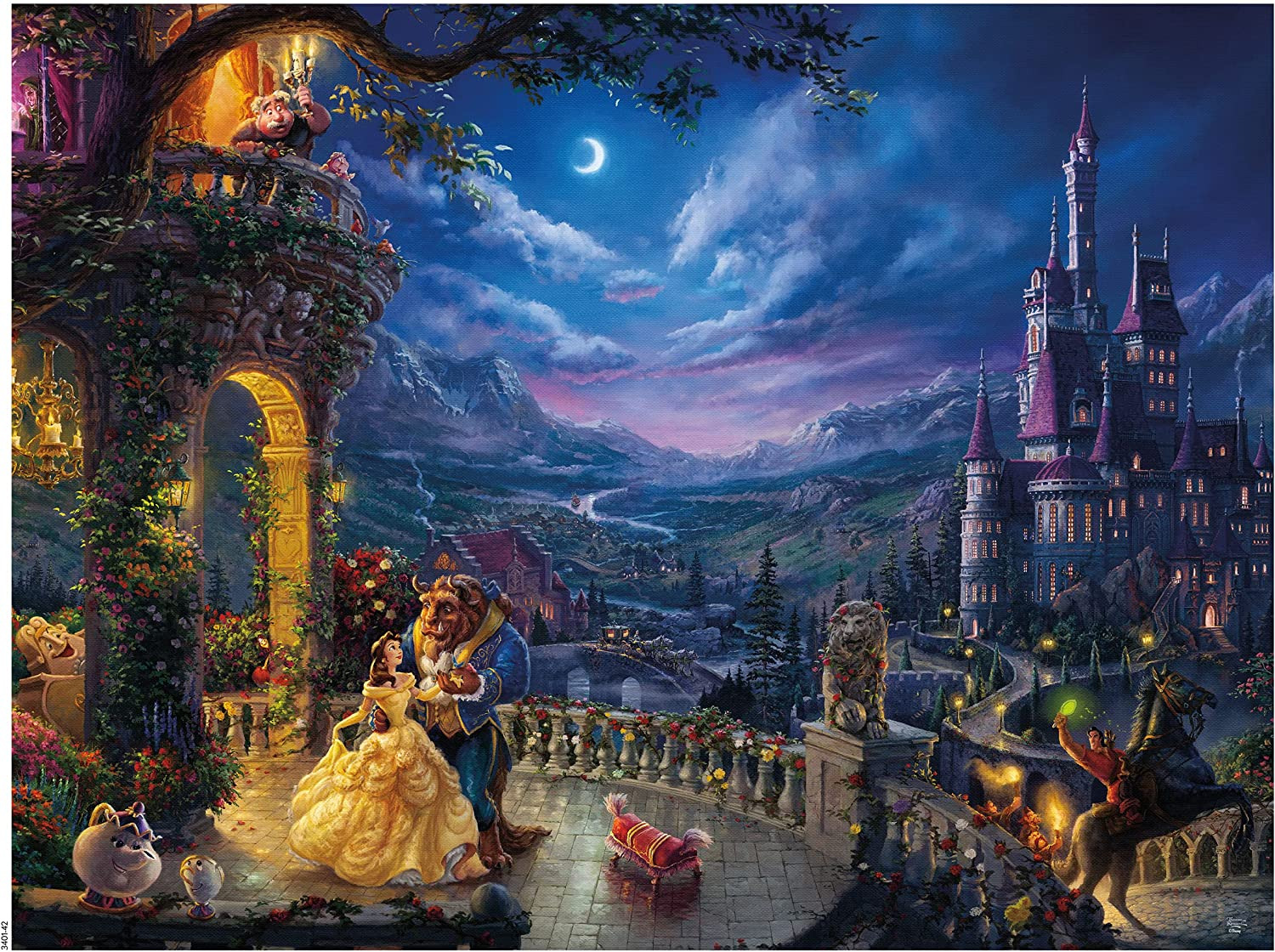 Ceaco - Thomas Kinkade - Disney Dreams Collection - Beauty and the Beast Dancing