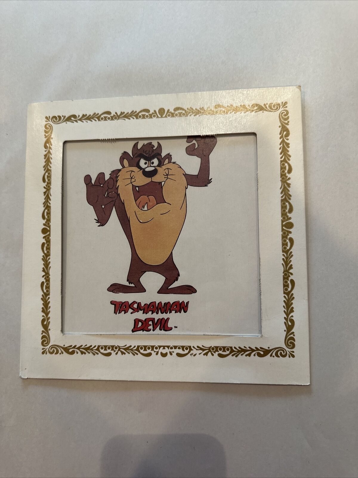 Vintage 90s Tasmanian Devil Carnival Prize~Cartoon Looney Tunes Taz 8”x8”