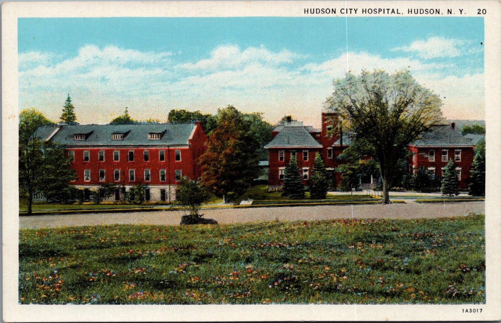 Vintage Hudson City Hospital Hudson New York Postcard E47