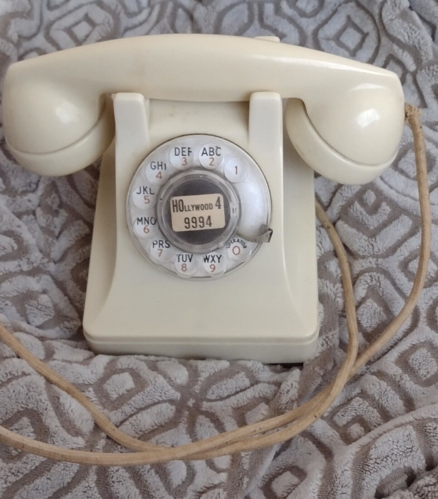 Vintage White 1940's Bakelite Telephone by Western Electric/Bell System Art Deco