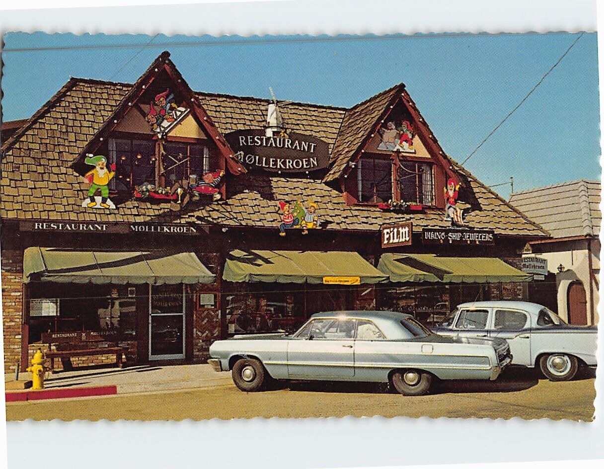 Postcard The Restaurant Mollekroen Solvang California USA