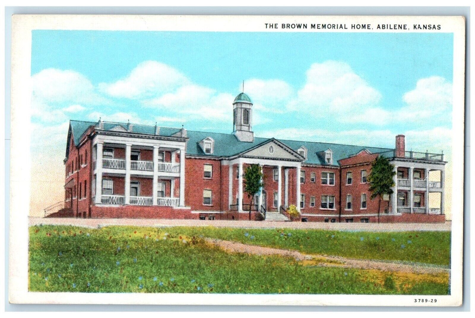 c1930's The Brown Memorial Home Building Abilene Kansas KS Vintage Postcard