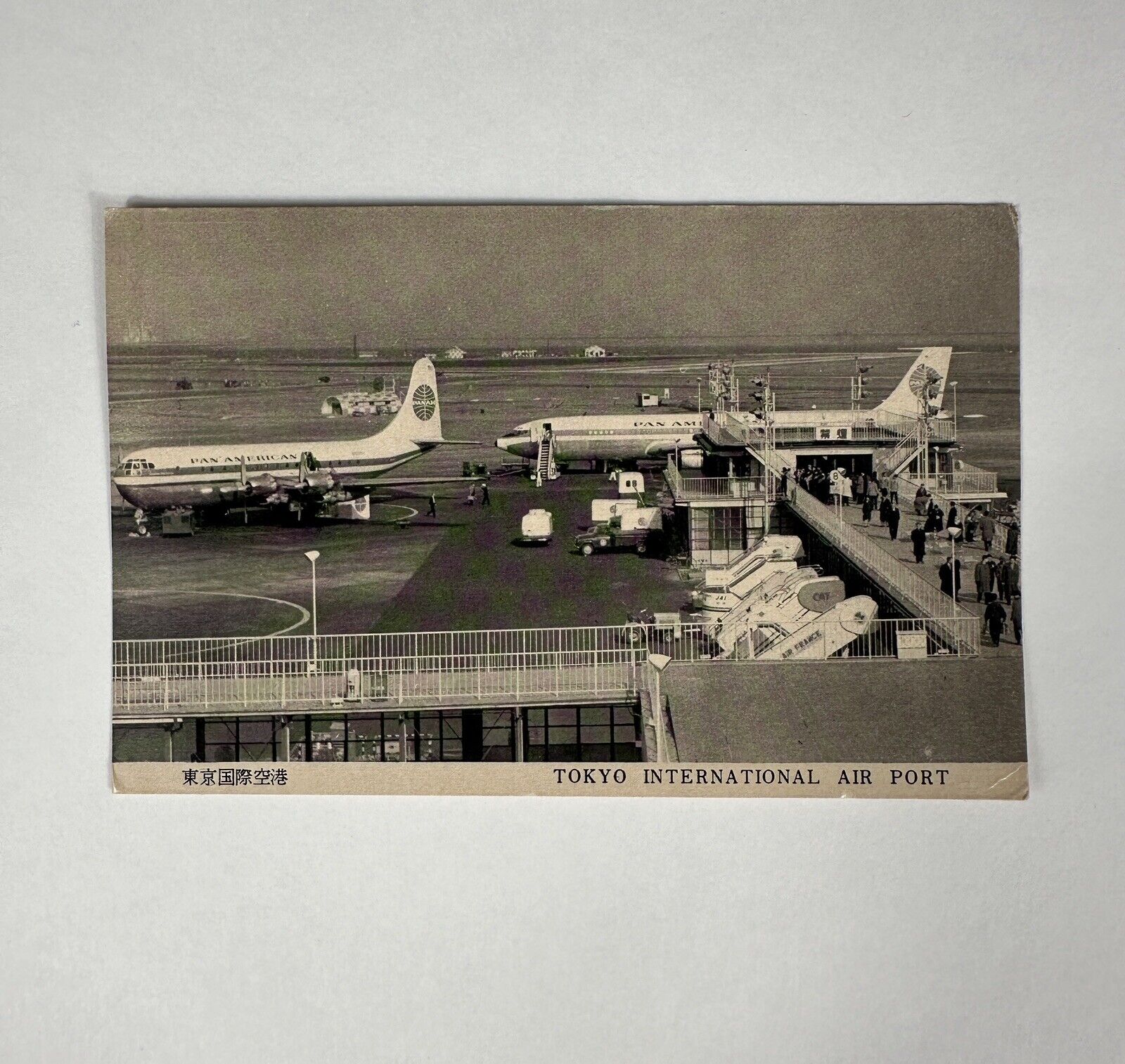 Japan Postcard Pan American Airplanes Tokyo International Airport Vintage