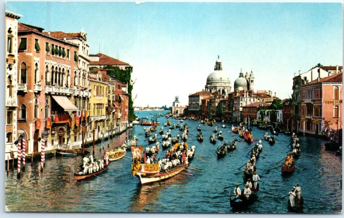 Postcard - Historical Regatta on Grand Canal - Venice, Italy