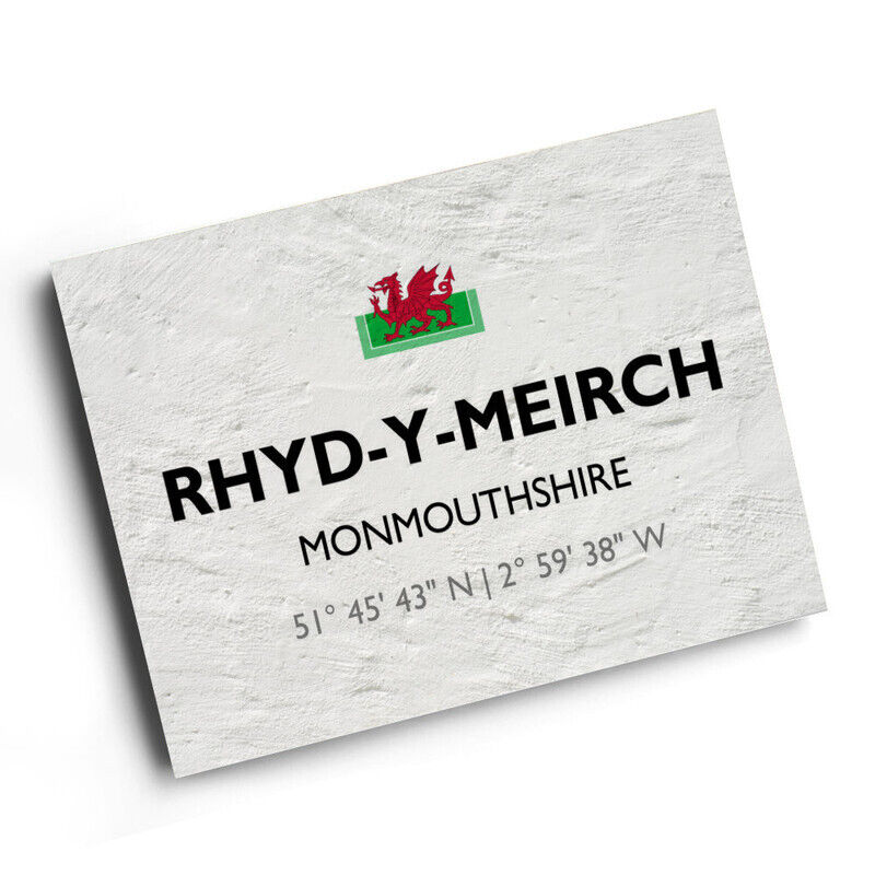 A3 PRINT - Rhyd-y-meirch, Monmouthshire, Wales - Lat/Long SO3107