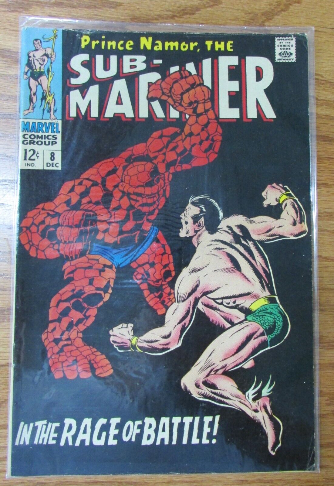 MARVEL COMIC BOOK PRINCE NAMOR THE SUB-MARINER #8 12¢ DEC 1968