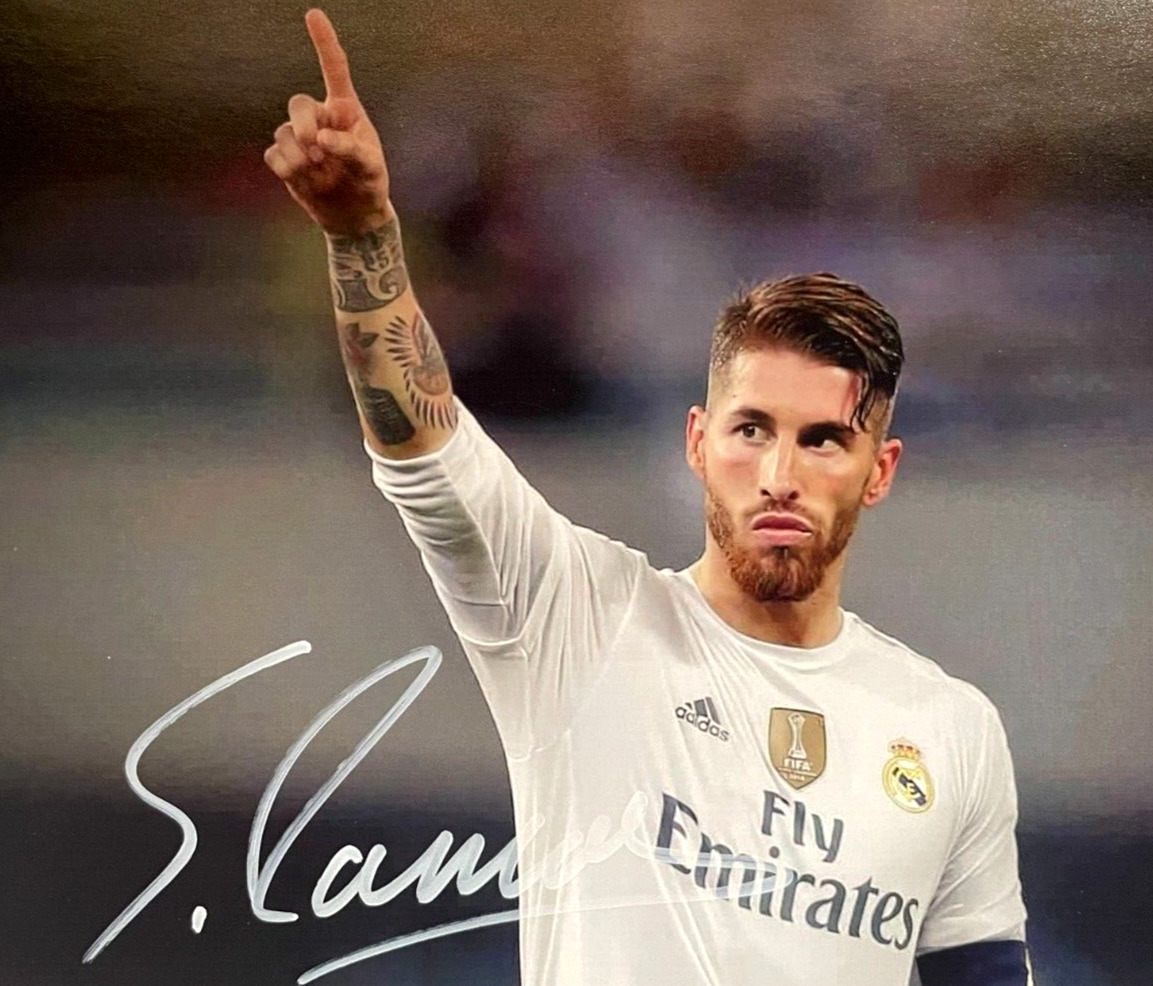 SERGIO RAMOS Hand Signed Autograph Real Madrid Soccer 5x7 Photo with COA
