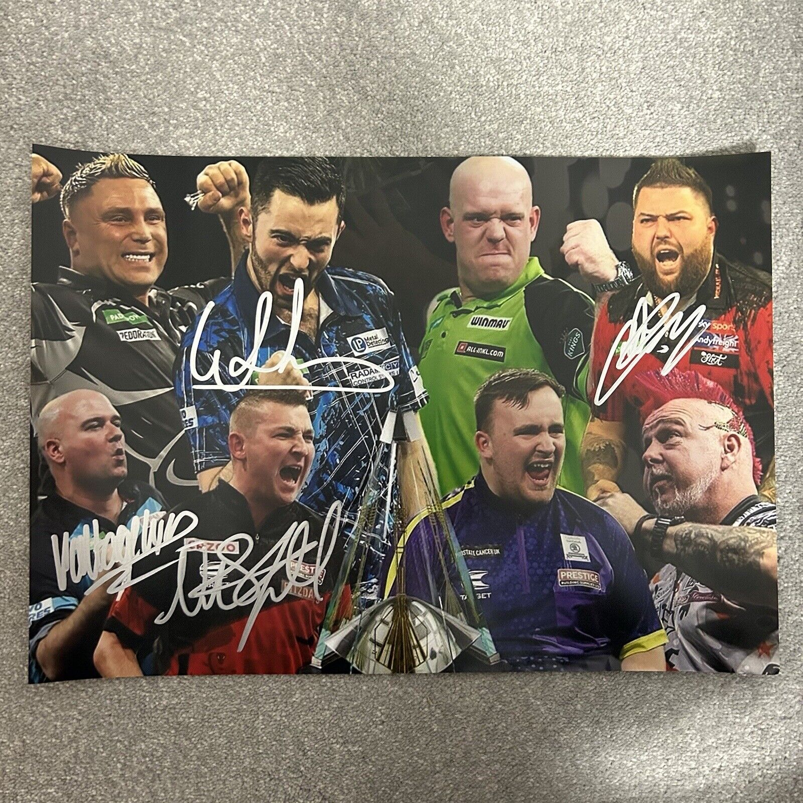 HAND SIGNED PREMIER LEAGUE DARTS A3 12x16” PHOTO with COA and PHOTO PROOF