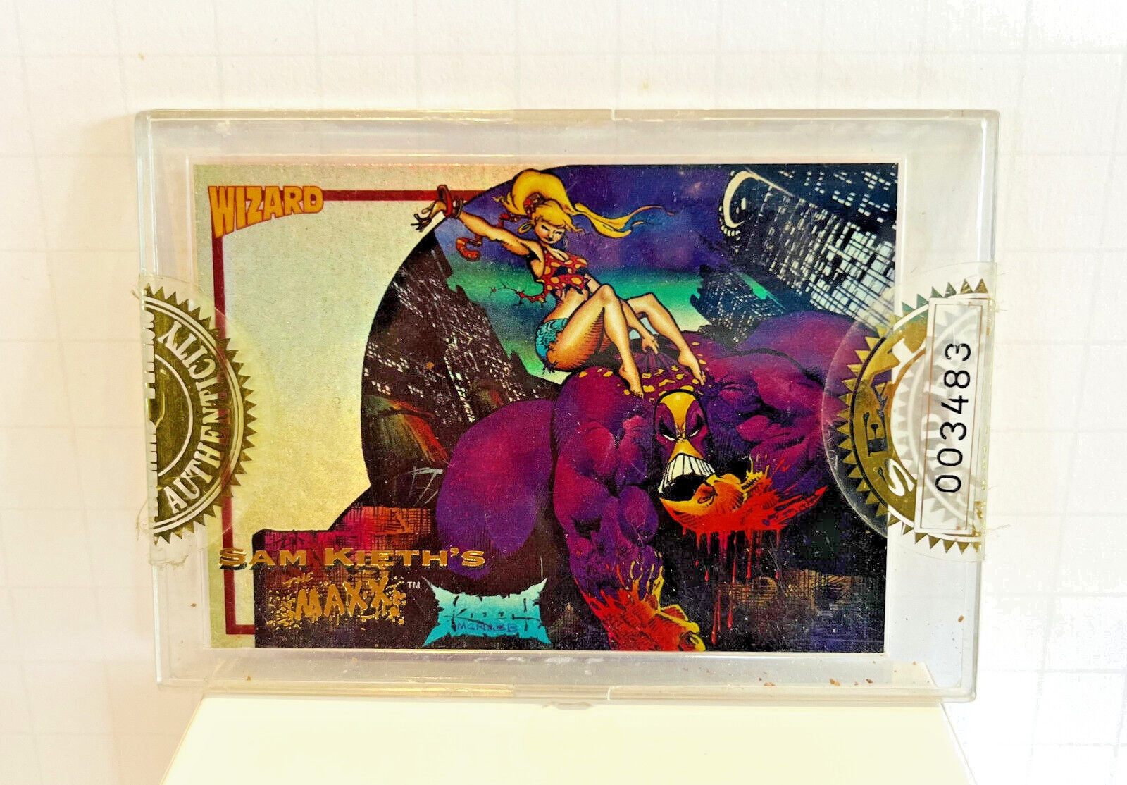 Wizard Magazine 1993 GOLD STAMPED SAM KEITH'S THE MAXX PROMO Sealed Card #2
