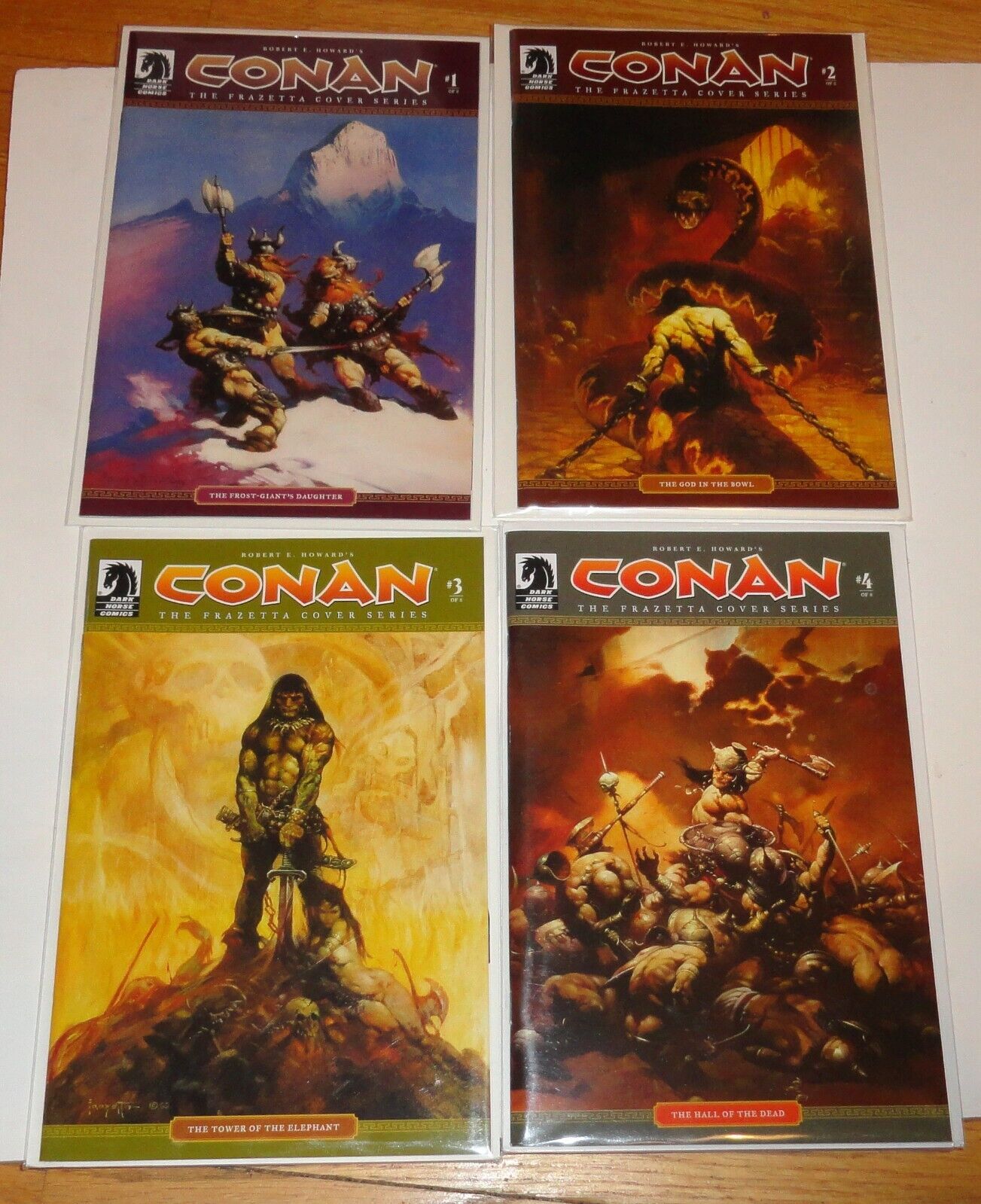 CONAN  THE FRAZETTA COVER SERIES #1-4 RUN HIGH GRADE AWESOME BOOKS