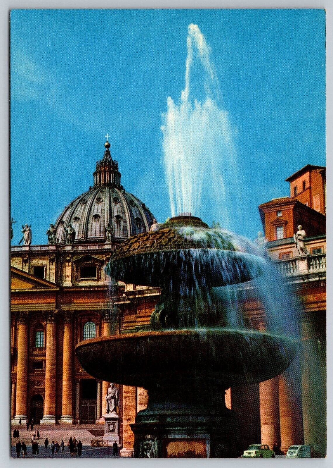 Postcard C 505, St. Peter\'s Square, Vatican City, Italy, Opened to public 1667