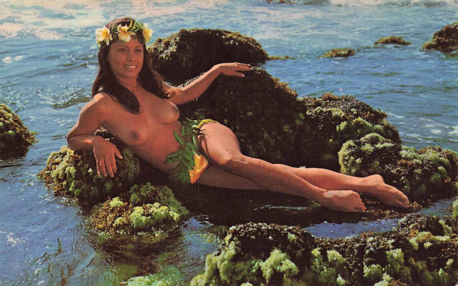 Postcard Her Own Pool Beside The Sea