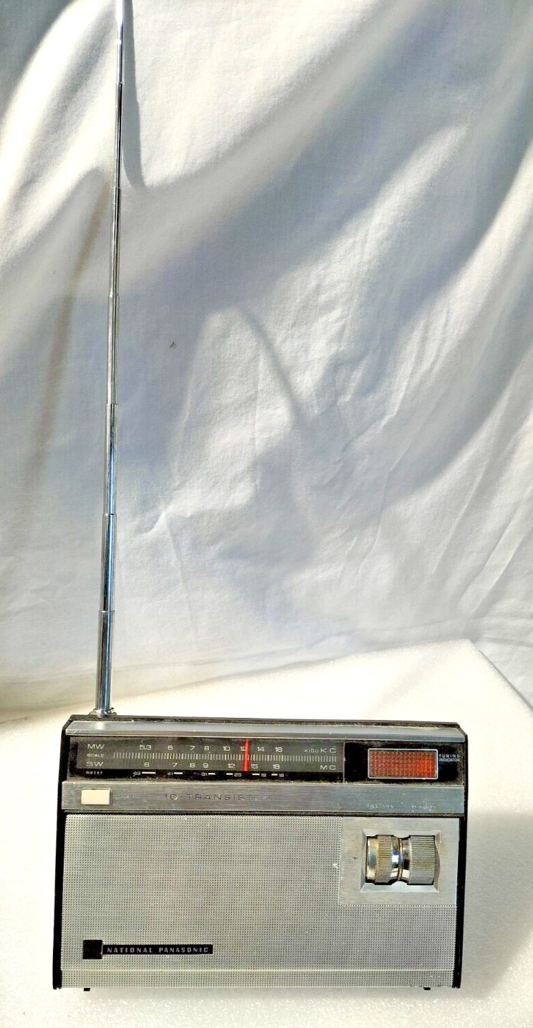 Vintage Radio National Panasonic 10 transistor 2 Band R-237J Radio - work - AF
