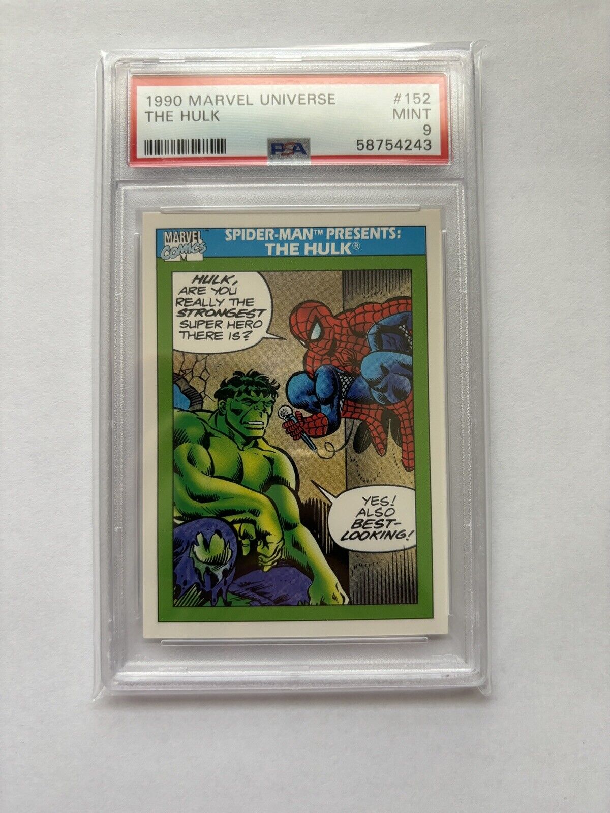 1990 Marvel Universe The Hulk #152 PSA 9 Mint MCU Avengers Spiderman Comic
