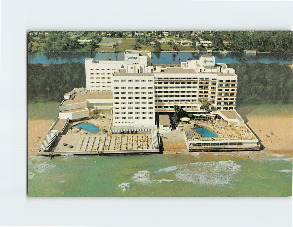 Postcard Barcelona Miami Beach Florida USA