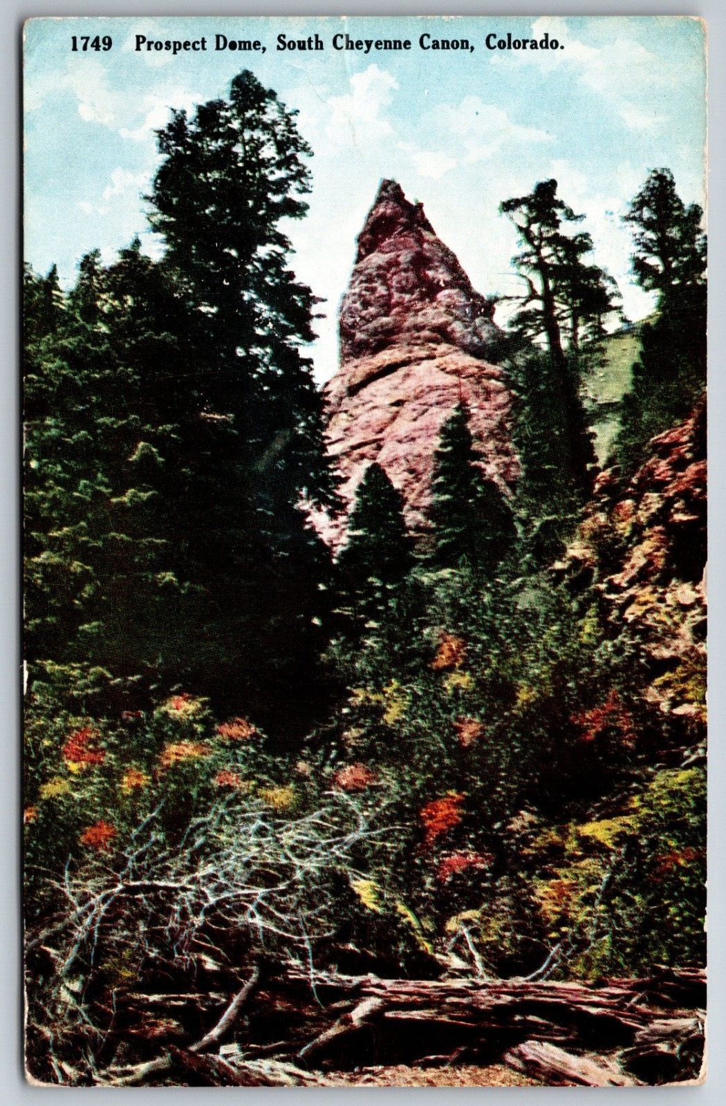 Prospect Dome South Cheyenne Canon Colorado Co 1912 Postcard