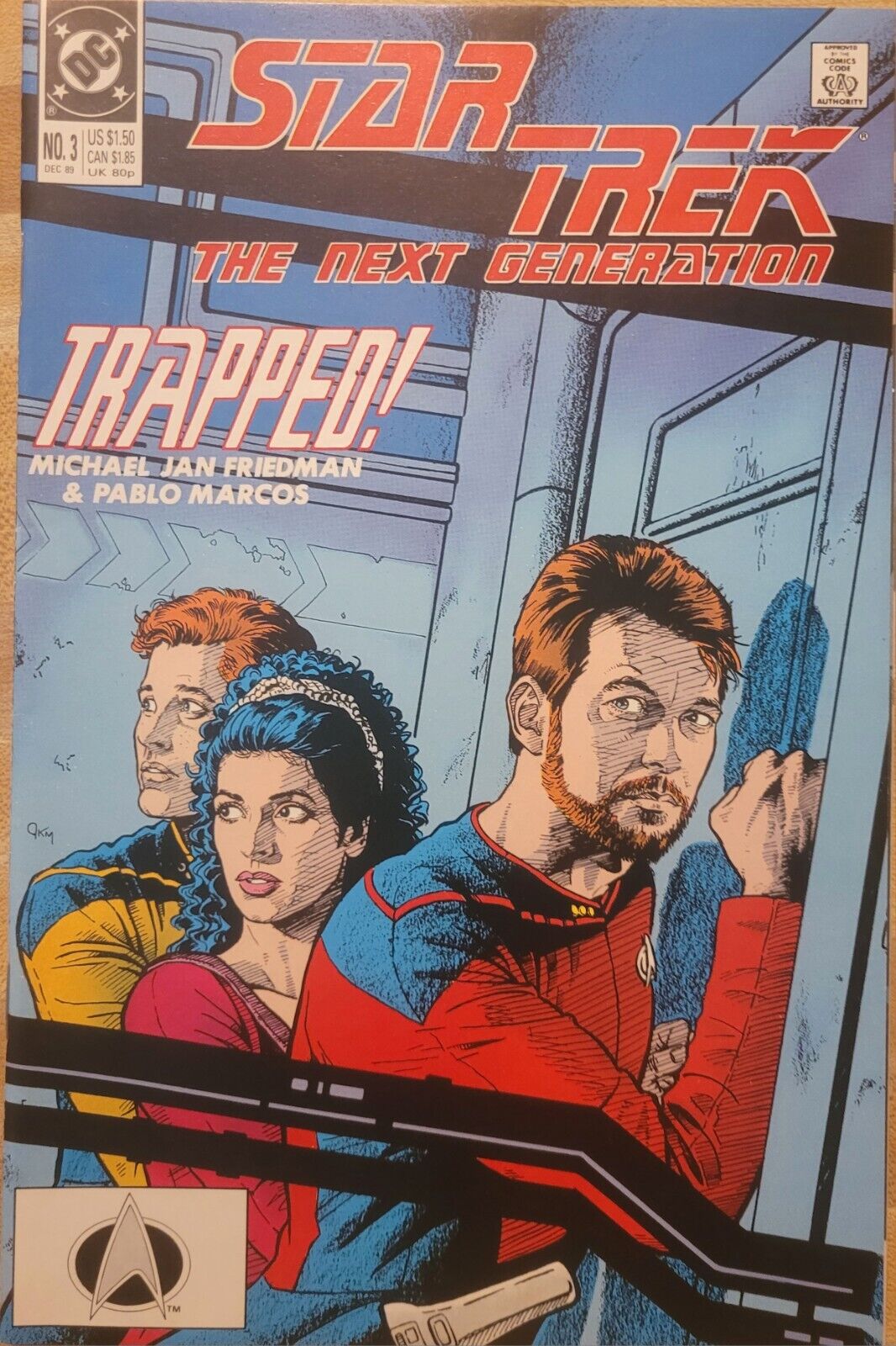 Star Trek The Next Generation: The Derelict (3#) VF+ NM DC Comics Dec 1989