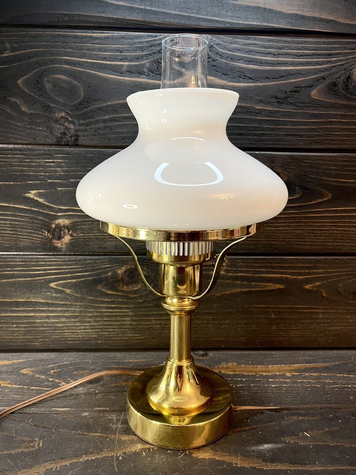 Vintage Styled Gold Toned Electric Lamp 14 1/2\