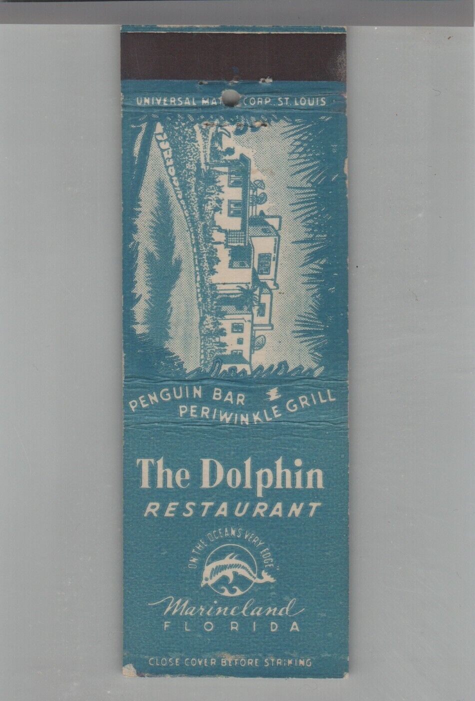 Matchbook Cover The Dolphin Restaurant Marineland, FL