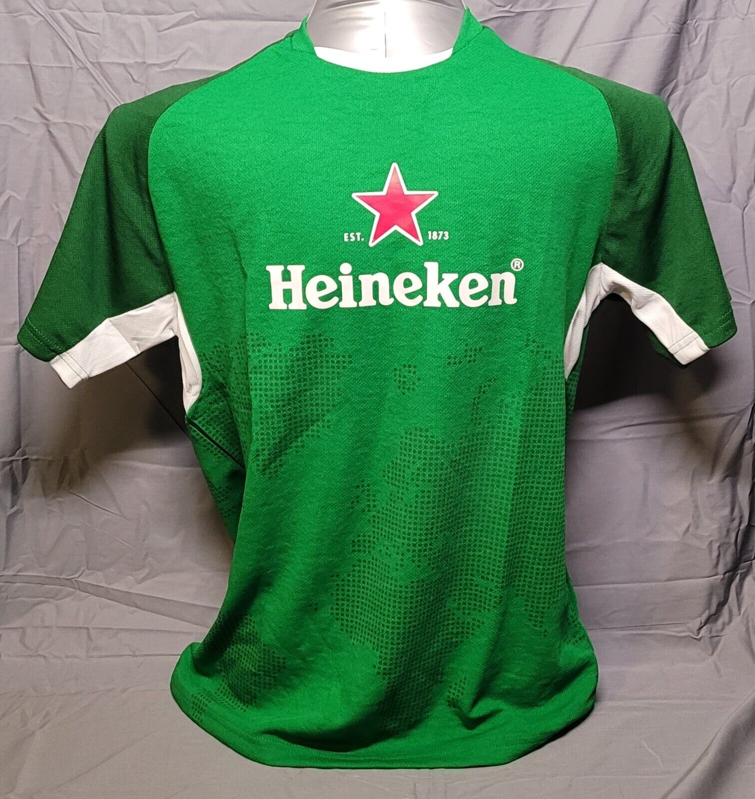 Heineken Beer Green Pullover Shirt Short Sleeve #18 Soccer Jersey - Adult Large 