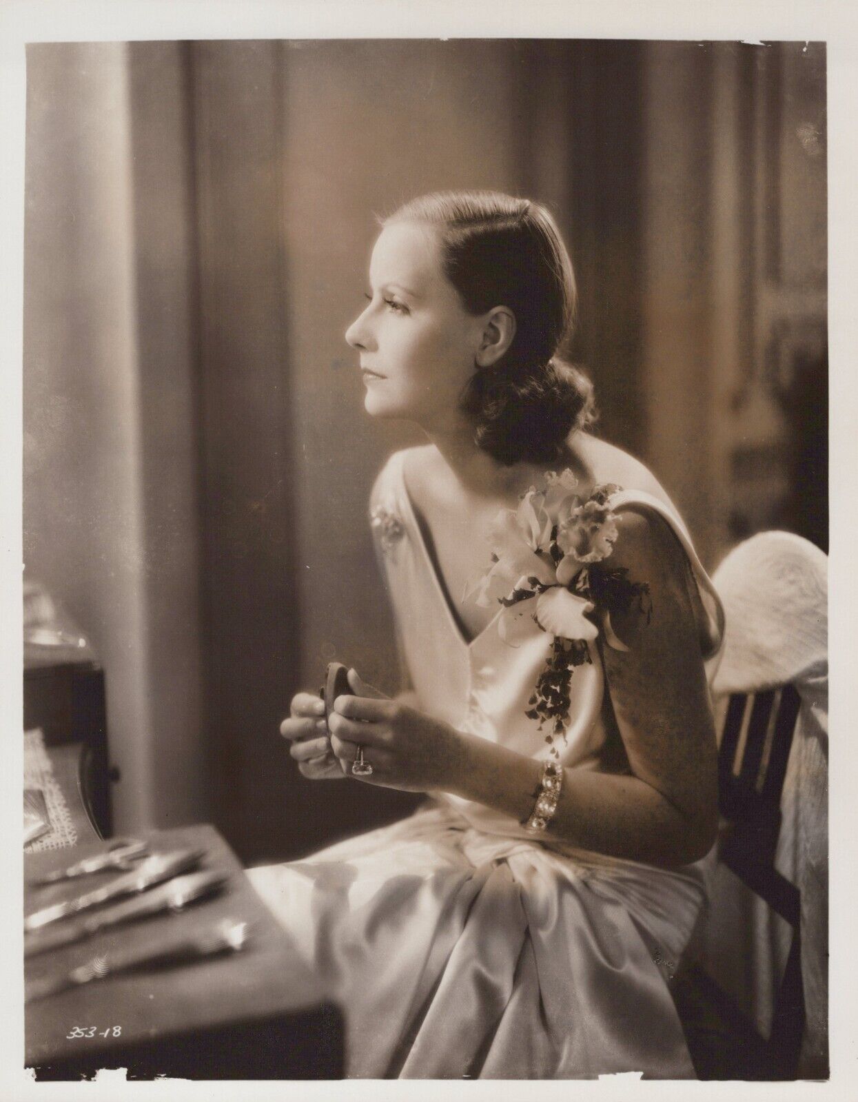 Greta Garbo (1950s) ❤ Original Vintage - Stunning Portrait Beauty Photo K 413
